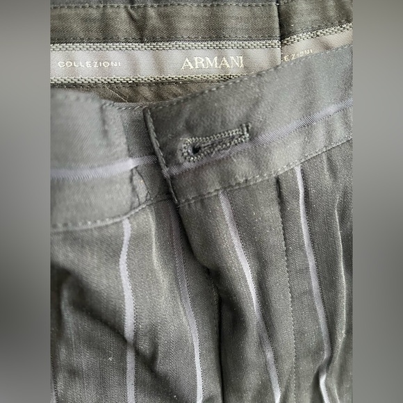 Giorgio Armani Charcoal Pinstripe Trousers - Picture 4 of 4
